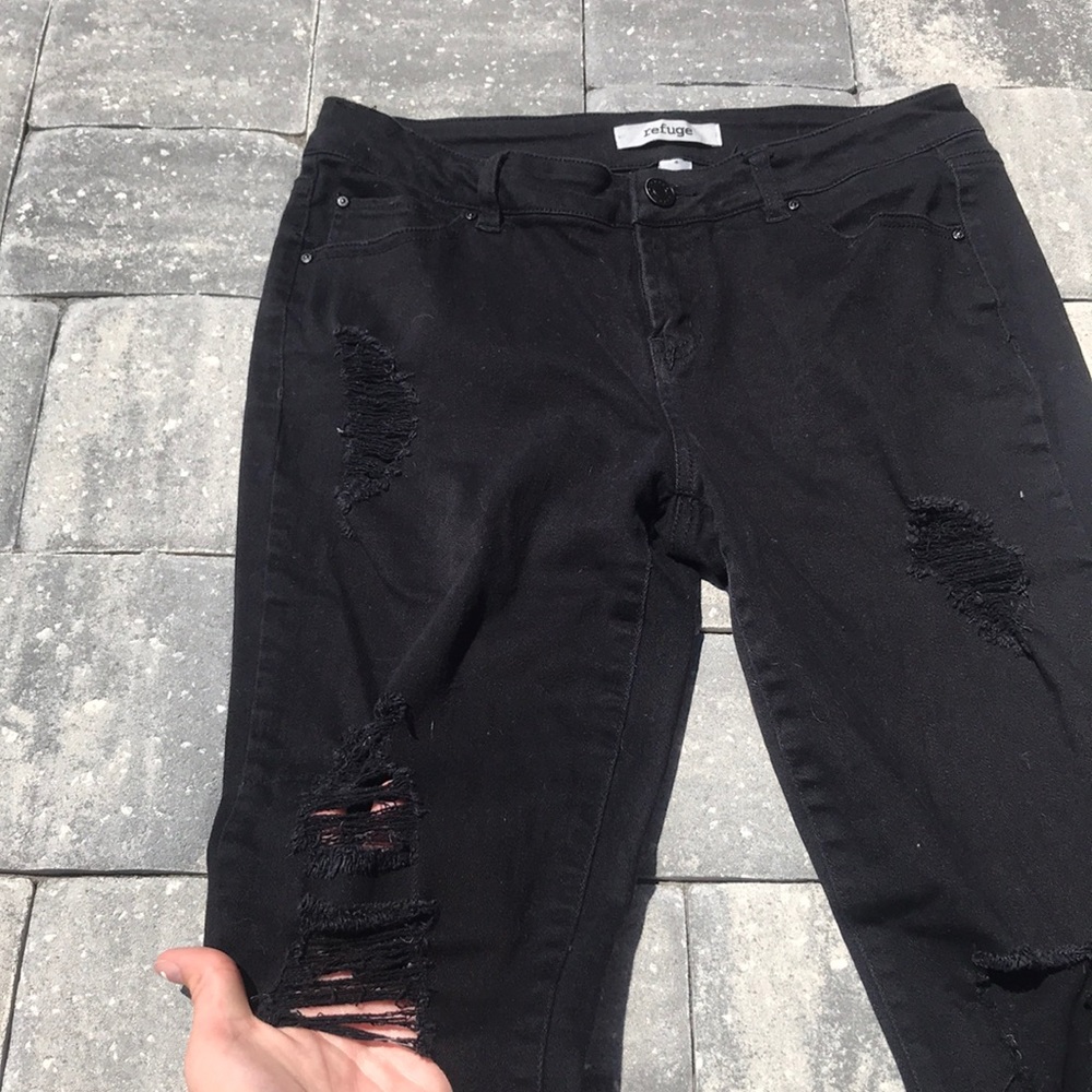 Ripped Black Jeans | 4